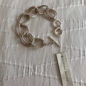 Etienne Aigner Silver Chain-Link Bracelet